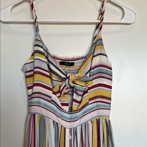 Soprano Striped Tie-Front Sundress